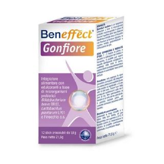 BENEFFECT - Gonfiore 12 Stick Orosolubili Da 1,8 g - 984810402