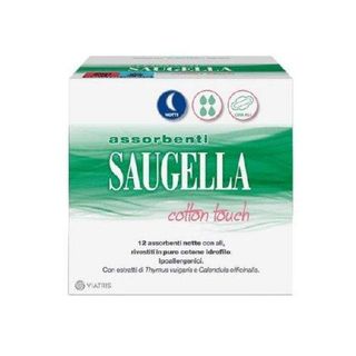 SAUGELLA - Assorbenti Notte Con Ali Cotton Touch 12 Pezzi - 930856125