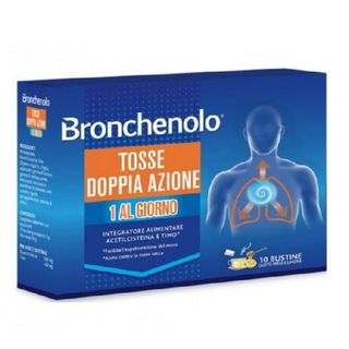 BRONCHENOLO - Tosse Doppia Azione 1 Al Giorno 10 Bustine Miele Limone - 979373976