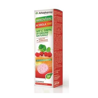 ARKOVITAL - Acerola 1000 Vitamina C 20 Compresse Effervescenti Gusto Frutti Rossi - 981443120
