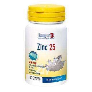 LONGLIFE ZINC 25MG 100CPR - 933784783
