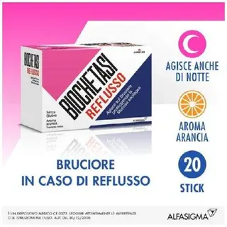 BIOCHETASI - Reflusso Soluzione Orale Aroma Arancia 20 Stick Monodose 10 ml - 981266428