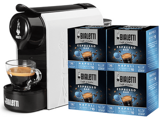 Bialetti Gioia + 64 Caps Macchina Caffé, Bianco - 394234 - 8001306009355