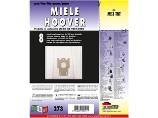 Sacchetti Elettrocasa Me3 Tnt Compatibili Con Diversi Modelli Di Aspirapolvere Miele/hoover - Aeleltme3tnt