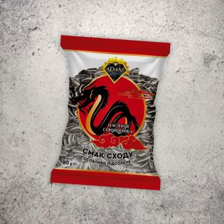 Насіння Соняшника Смажене Солоне 80 Г Тм «almaz»