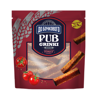 Грінки До Бочкового Житньо Пшеничні Томат Спайсі (130г)