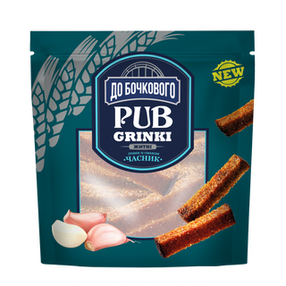 Грінки До Бочкового Житньо Пшеничні Часник (130г)