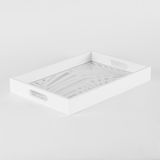 Таця Дерев'яна (400х300х50мм, Білий/дерево) Mh-576 M White/wood