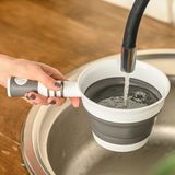 Ківш Складаний 1.3 Л (113х160х260мм, Білий/сірий) Kp-77 White/gray