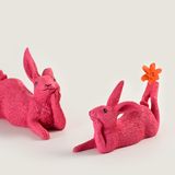 Статуетка Декортивна "кролик З Квіткою" (125х50х70мм, Рожевий) Gg-21 S Pink
