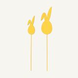 Фігурка Декоративна "кролик" На Палочці 40х300 Мм (40х300мм, Жовтий) Gg-18 S Yellow