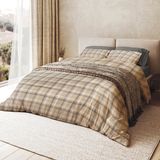 Простирадло "тартан" 160x240 См, Варений Сатин 220 Тс (1600х2400мм, Сірий) Bl-fs-07 Gray