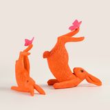 Статуетка Декортивна "кролик З Квіткою" (165х60х100мм, Помаранчевий) Gg-21 M Orange