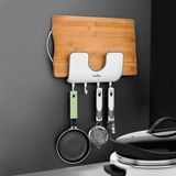 Тримач Настінний З Гачками Клейкий Kp-10 White/gray (162х202мм, Білий/сірий) Kp-10 White/gray