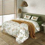 Підковдра "квіткове Поле" 160x220 См, Сатин 400 Тс (1600x2200мм, Біла З Принтом) Bl-dc-03 White/print