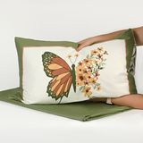 Наволочка "квіткове Поле" 50x70 См, Сатин 400 Тс (500х700мм, Зелений) Bl-p-02 Green/print