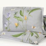 Наволочка "пісня Квітів" 50x70 См, Сатин 200 Тс (500х700мм, Сірий З Принтом) Bl-p-05 Gray/print