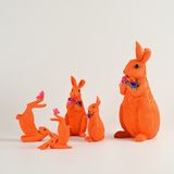 Статуетка Декортивна "кролик З Квітами" (85х85х180мм, Помаранчевий) Gg-20 M Orange