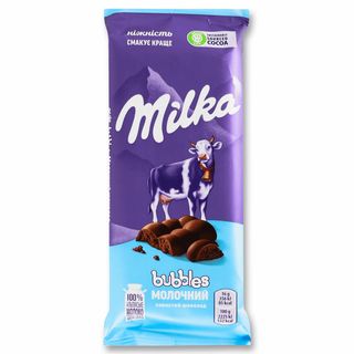 Шоколад Milka Bubbles 80г Мол Пористий
