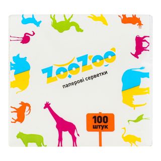 Серветки Zoozoo 24*23 100шт Біла