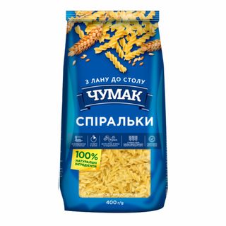Макарони Чумак 400г Спіраль Короткоріз