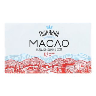 Масло Галичина 82,5% 180г Солодков Екс