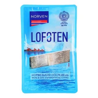 Філе Оселедця Norven 250 Г З Блакитною Сіллю В/о