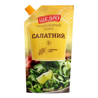 Майонезний Соус Щедро 30% 300г Салатн Дп