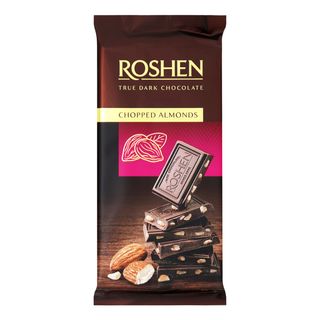 Шоколад Roshen 85г Чорний Chopped Almond