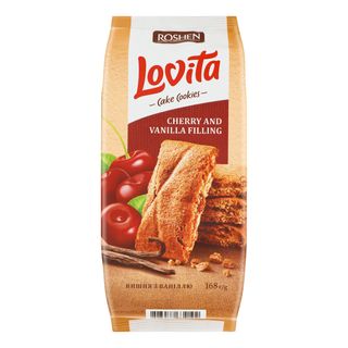 Печиво Roshen 168г Lovita Вишня-ваніль
