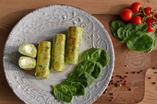 Млинці Шпинатні З Крем Сиром