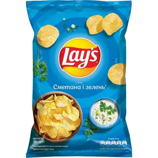 Чипси Lay's 120г Сметана-зелень