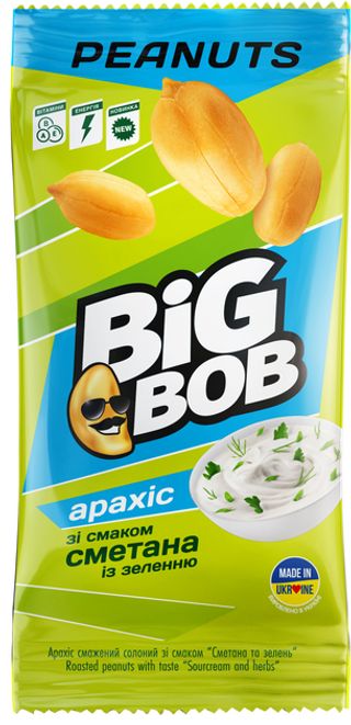 Арахіс Big Bob 60г Сметана Зелень