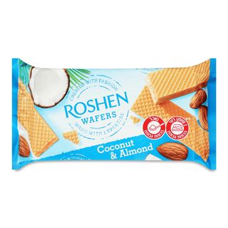 Вафлі Roshen 216г Wafers Кокос Та Мигдал