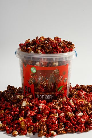 Попкорн Карамелізований Зі Смаком "вишня-шоколад" (1л)