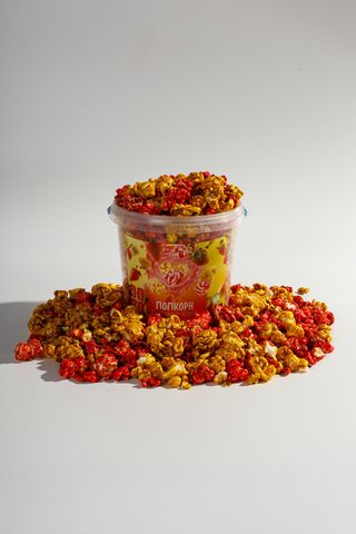 Попкорн Карамелізований Зі Смаком "банан-полуниця" (1л)