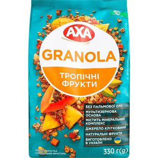 Гранола Аха 330г З Тропічними Фруктами