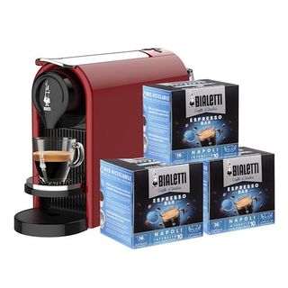 Bialetti - Bundle Gioia Plus Rosso+48caps - Rosso - 0290808
