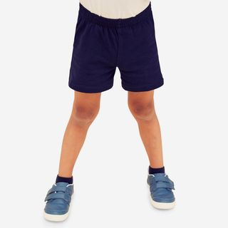 Pantalón Corto Bebé Chándal Short  Domyos 500 Azul Marino 103-112Cm 4-5A Azul