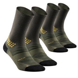 Calcetines De Senderismo - Hike 900 High - Caqui - Lote De 2 Pares 43/46 Verde
