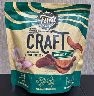 Флінт Грінки Крафт Часник Хвилясті 90гр