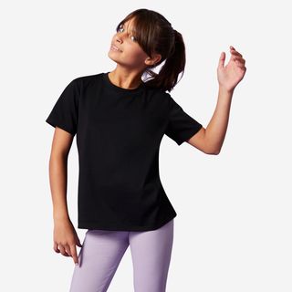 Camiseta Múltiples Deportes Niños Negro Algodón 131-140Cm 8-9A Negro