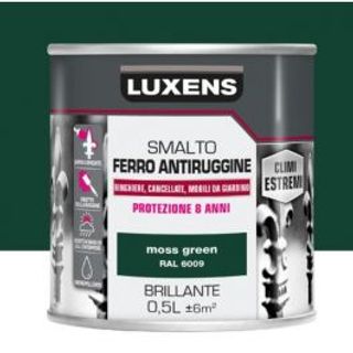Smalto Ferro Antiruggine Verde Brillante 500ml Luxens 470004023