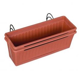 Set Cassette In Plastica Per Balcone L50xp16xh16,5cm 2 Pezzi Con Supporto Metallo Venezia 500640476