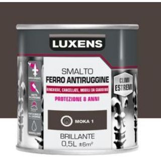 Smalto Ferro Antiruggine Marrone Brillante 500ml Luxens 470004028