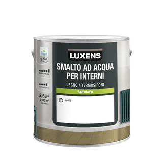 Smalto Acqua Da Interno Bianco Satinato Luxens 2,5 Lt 470005229
