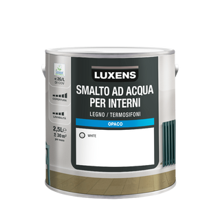 Smalto Acqua Da Interno Bianco Opaco Luxens 2,5 Lt 470005228