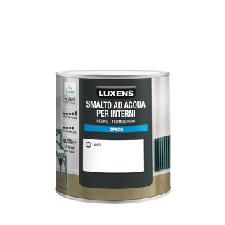 Smalto Acqua Da Interno Bianco Opaco Luxens 500 Ml 470005225