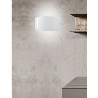 Applique Leda Vetro Bianco 32x7x20cm Led 15w Luce Naturale 420003909