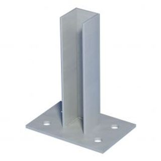 Supporto Zincato Per Palo Quadro 50x50 Mm Grigio 500013539